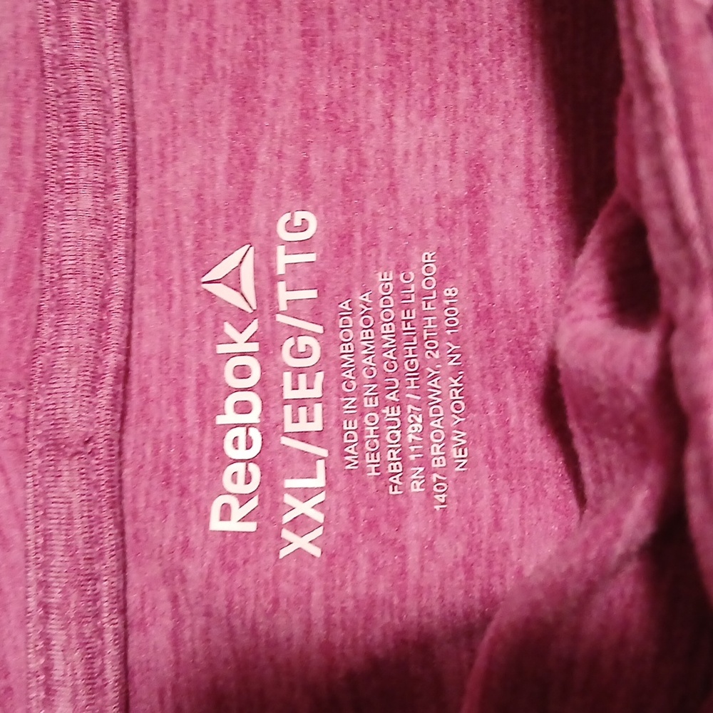 Reebok Heather Lilac Hoodie With Thumb Holes Size XXL - Picture 8 of 8